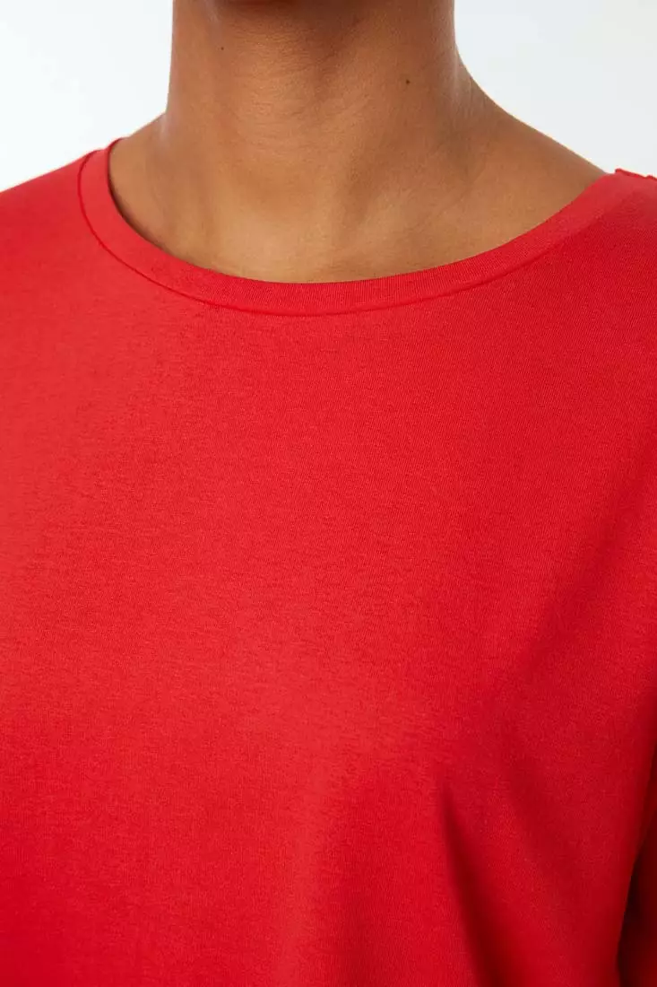 Crew Neck Boyfriend Knitted T-Shirt