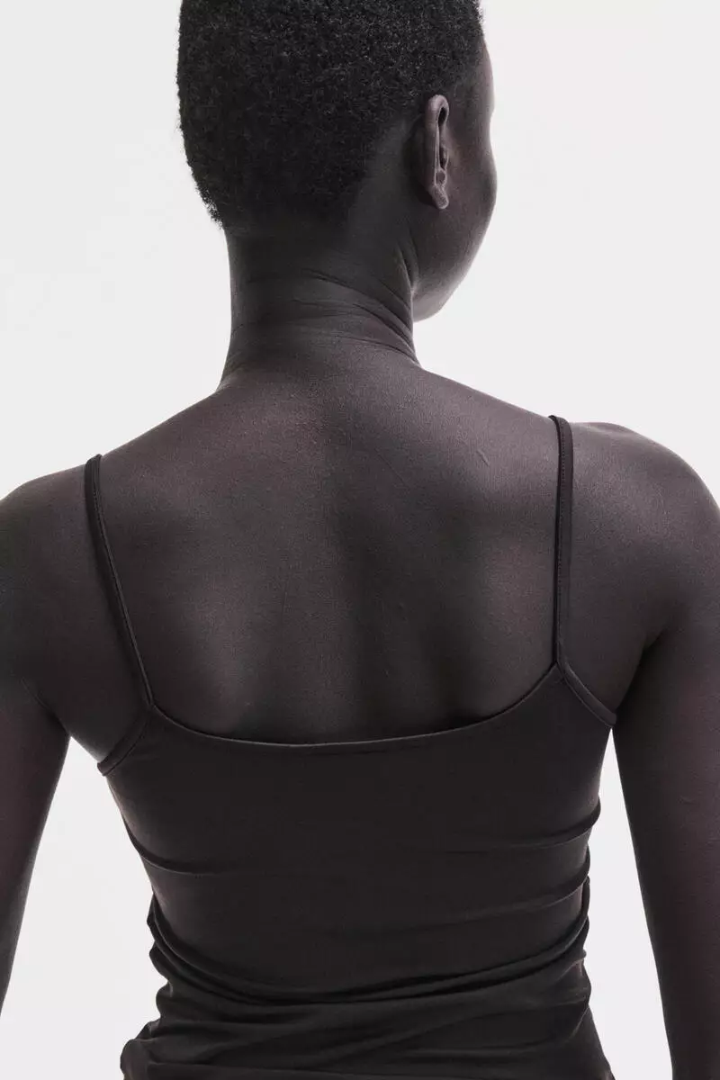 Microfibre strappy top