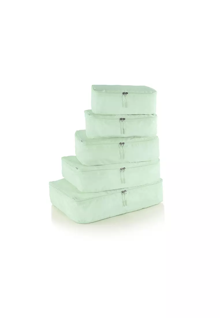 Pastel Packing Cubes 5pc Set Light Mint
