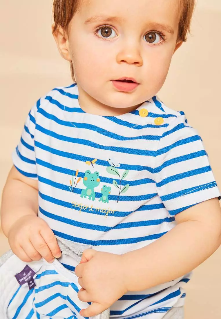 Royal Blue Striped T-Shirt