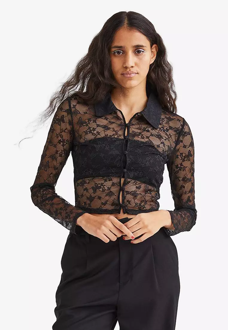 Buy H&M Lace Shirt Online | ZALORA Malaysia