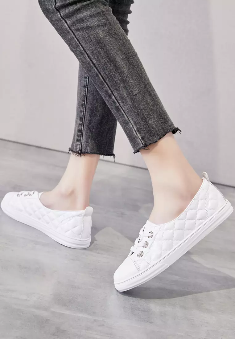 Embossed Lamb Leather Sneakers RX2128