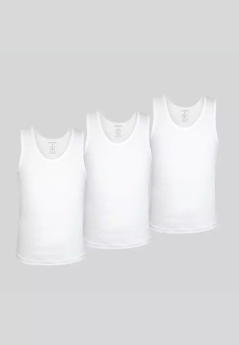 Buy Jockey Jockey Elance Cotton Rich A-Shirt For Men (Pack Of