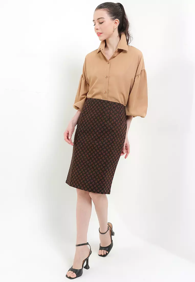 Skirt Pencil High Waist+Lining Tw
