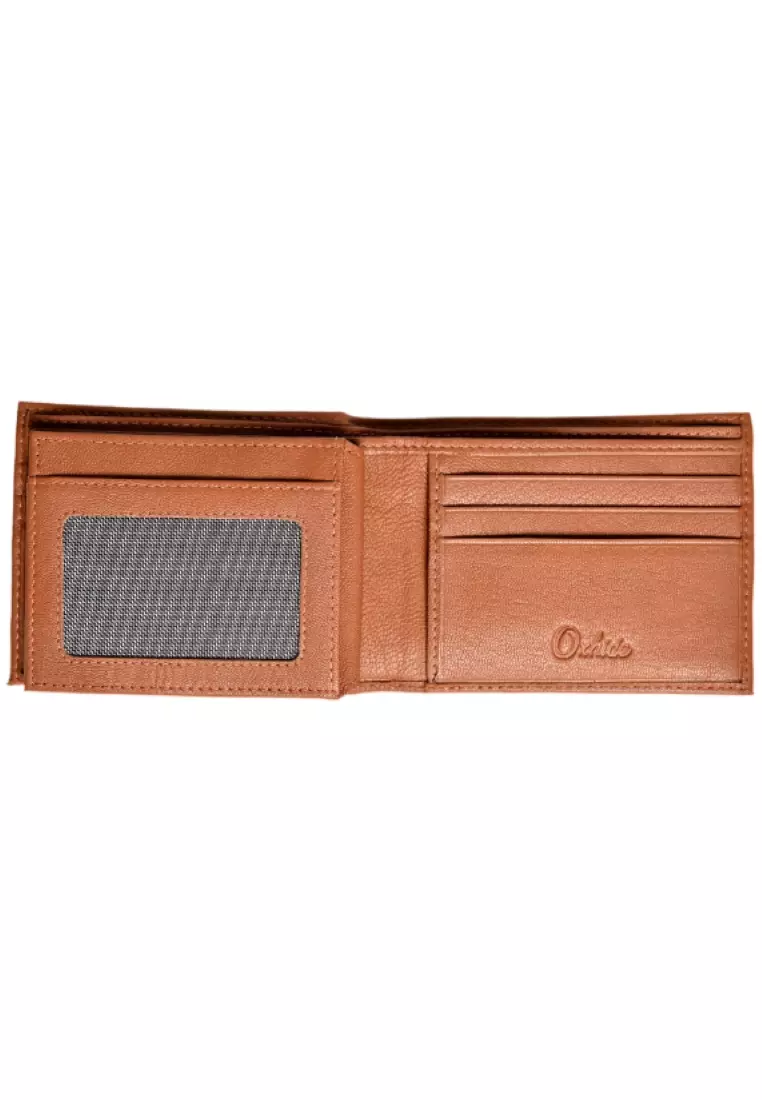 Men Lucky Leather Wallet with no holes -Bifold Lucky Wallet -Brown Wallet -3851 Oxhide