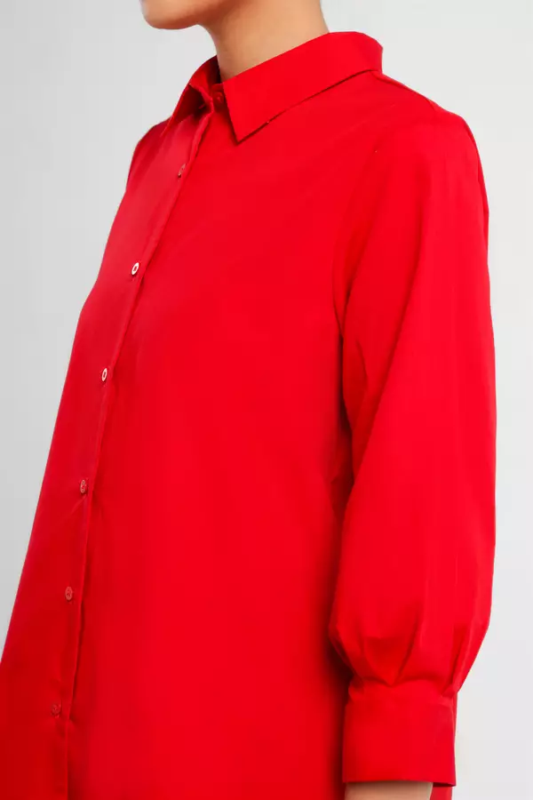 MINIMAL - Namirre - Kemeja A Line - Red Colour Red