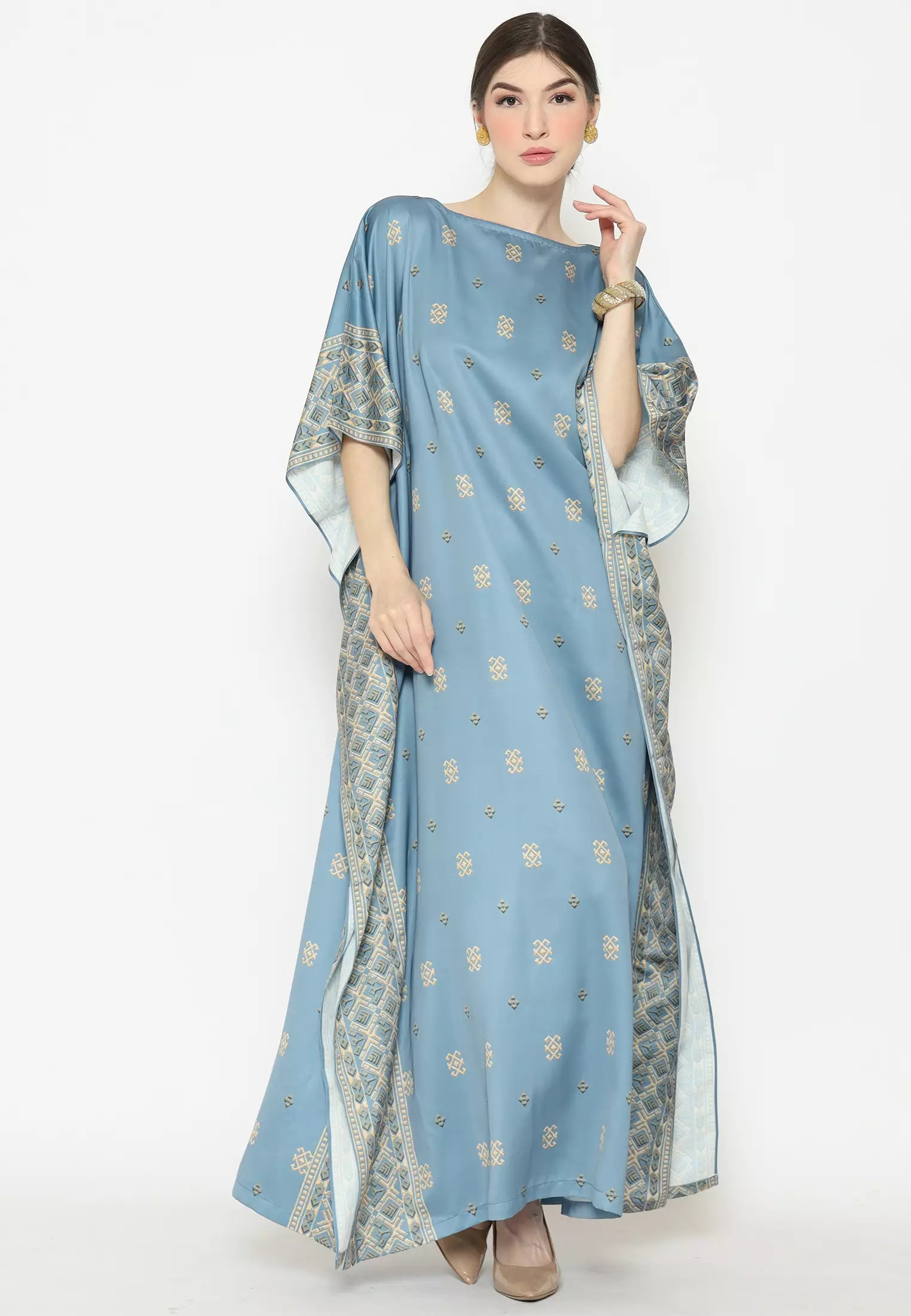 Kanzi Exclusive Short Sleeve Songket Kaftan