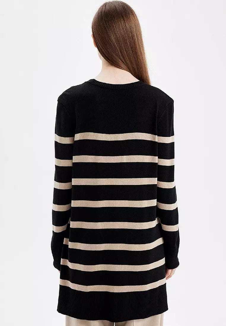 Buy DeFacto Modest Striped Tunic Sweatshirt 2025 Online ZALORA