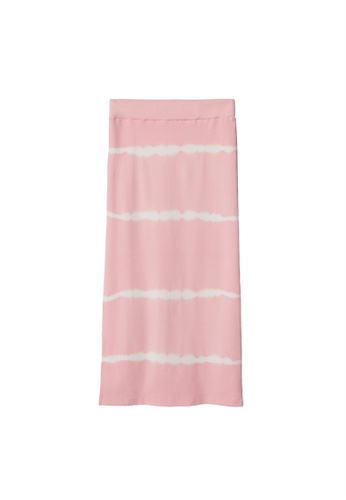 MANGO KIDS pink Teens Tie-Dye Cotton Skirt 6B454KA0B3B897GS_1