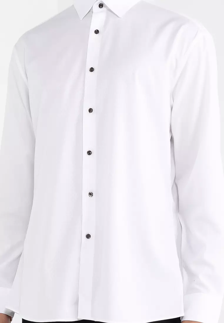 White long sleeve hot sale dress shirt