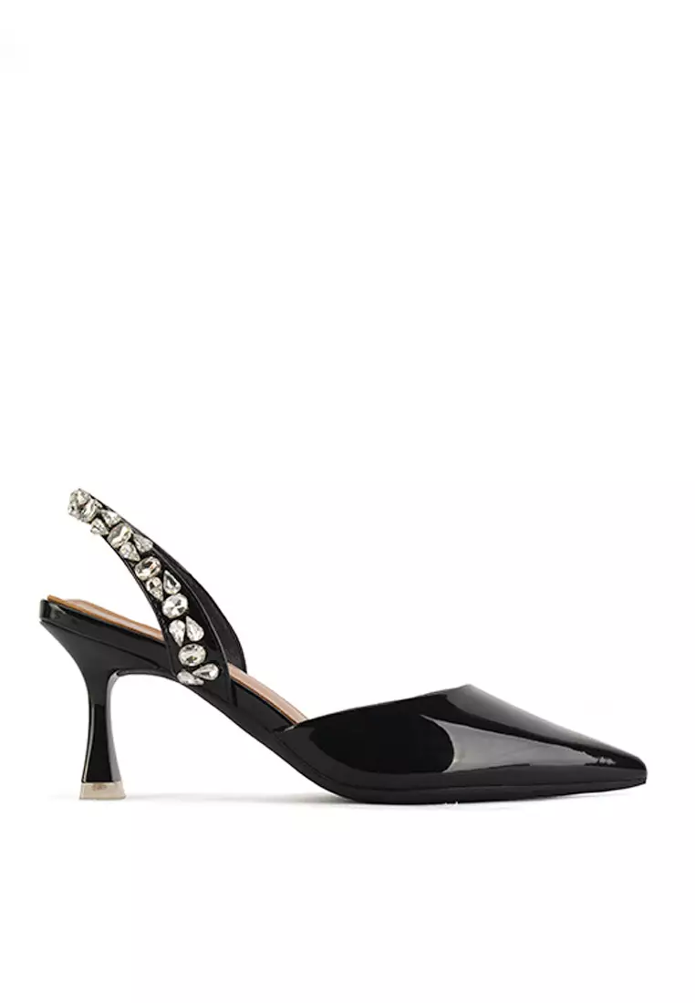 Discount on Twenty Eight Shoes  shoes - SKU: VANSA 7cm Shinny Patent Rhinestone Chain Wedding High-heel Sandals VSW-P328913