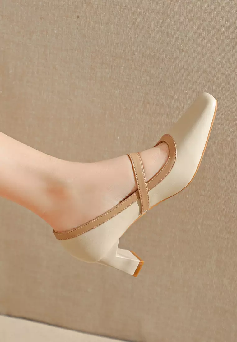 5CM Microfiber Leather Mary Jane Shoes 2355-2