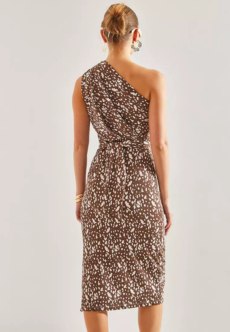 Decollete Patterned Dress