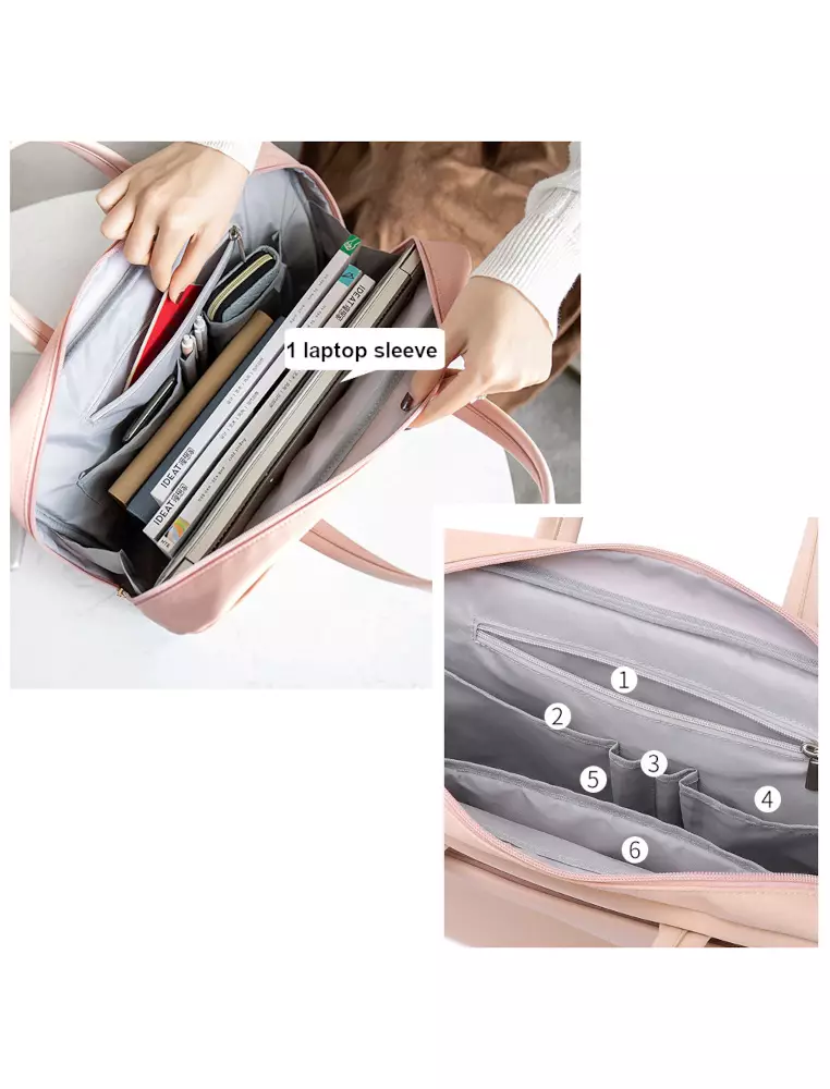 Trimmed Convertible Laptop Bag