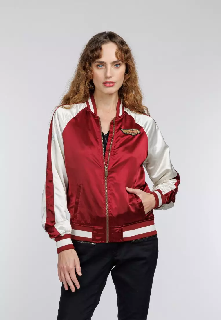 Harley davidson red on sale jacket