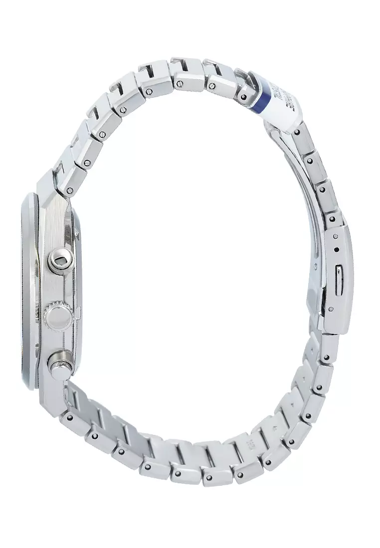 Seiko Chronograph - Jam Tangan Analog Pria - Grey Dial All Stainless Steel - SSB455P1