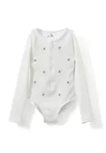 Vanilla Crinkle/Embroidered Floral