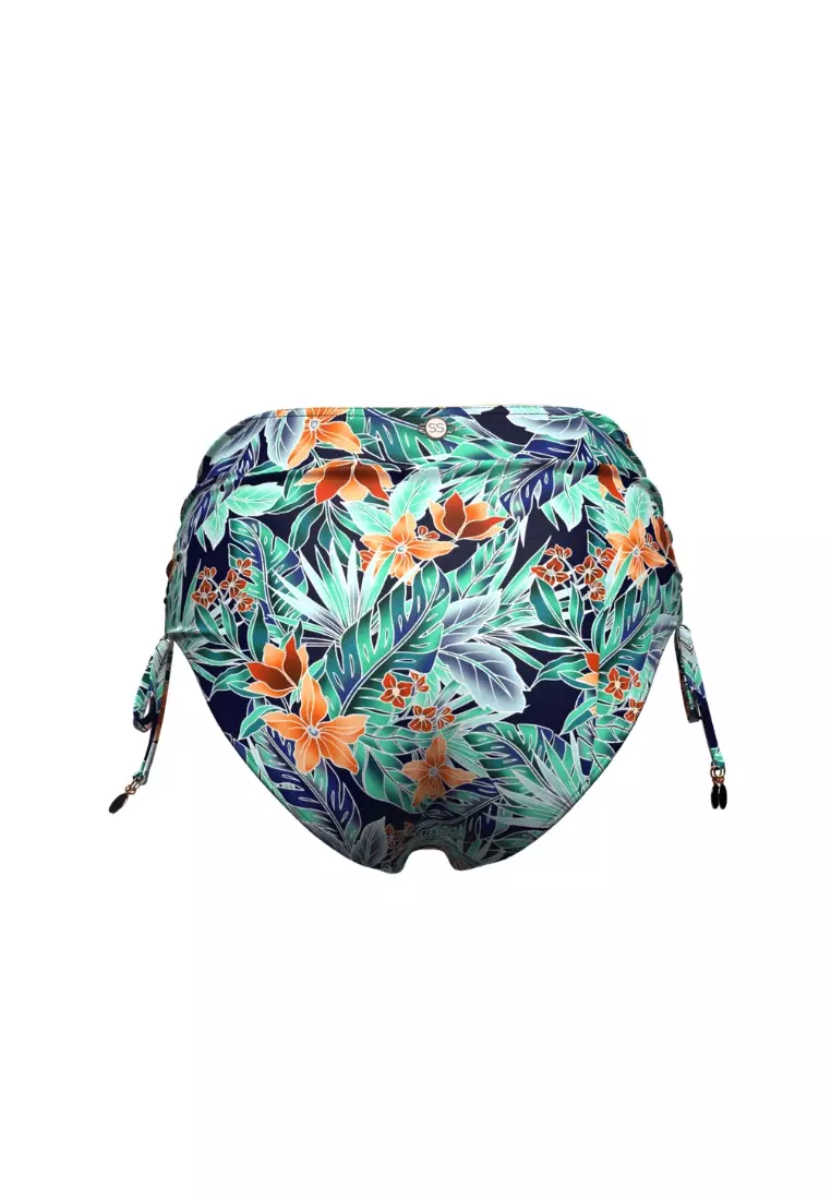 My Paradiso 藍色高腰剪裁經典款泳褲