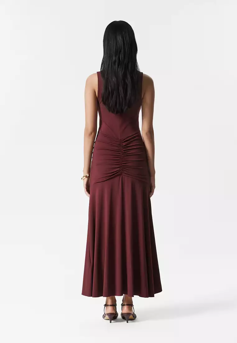 V-Neck Ruffle Maxi Dress