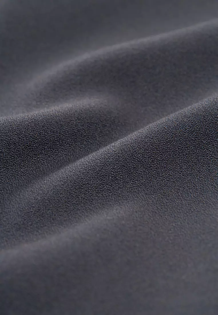 Gray Mid-Rise Flared Trousers