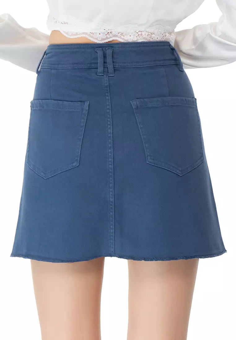 Rok Mini Denim Biru Tua