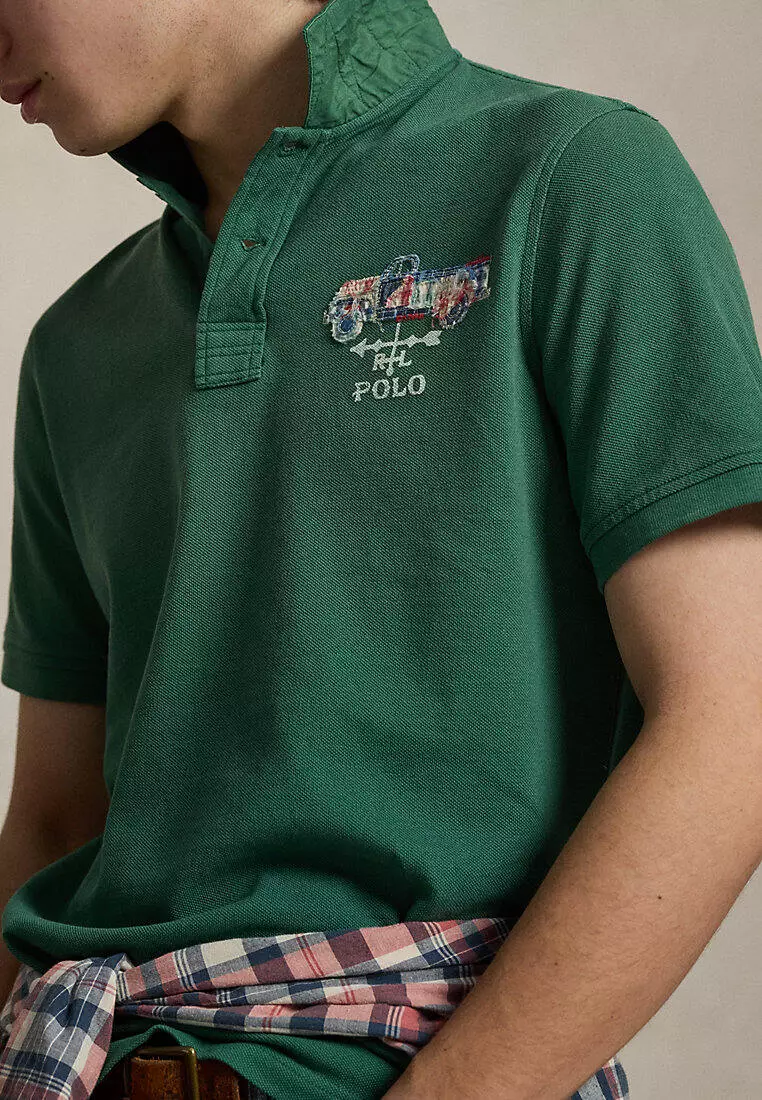 Classic Fit Truck-Appliquéd Polo Shirt
