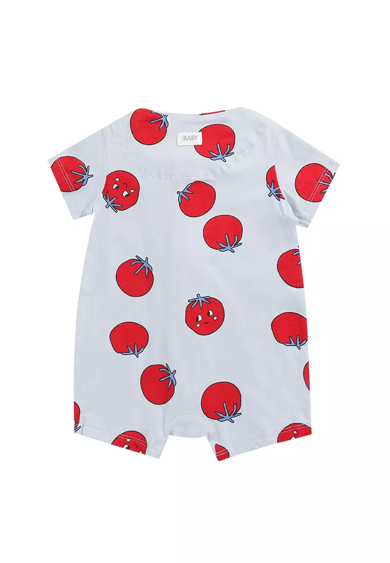 The Short Sleeves Zip Romper