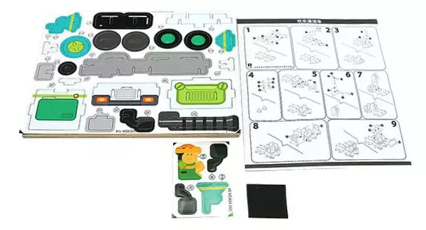 3D Wooden Puzzle Mainan Anak Construction Vehicles - VC403