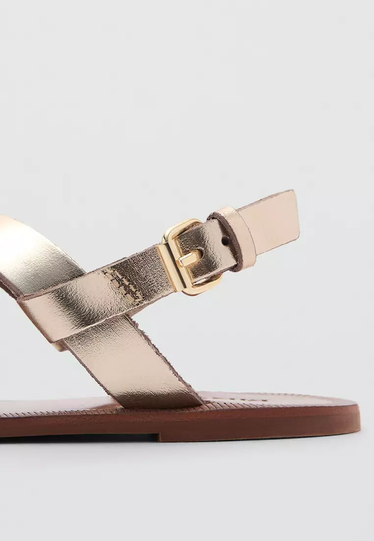 Metallic Straps Sandals