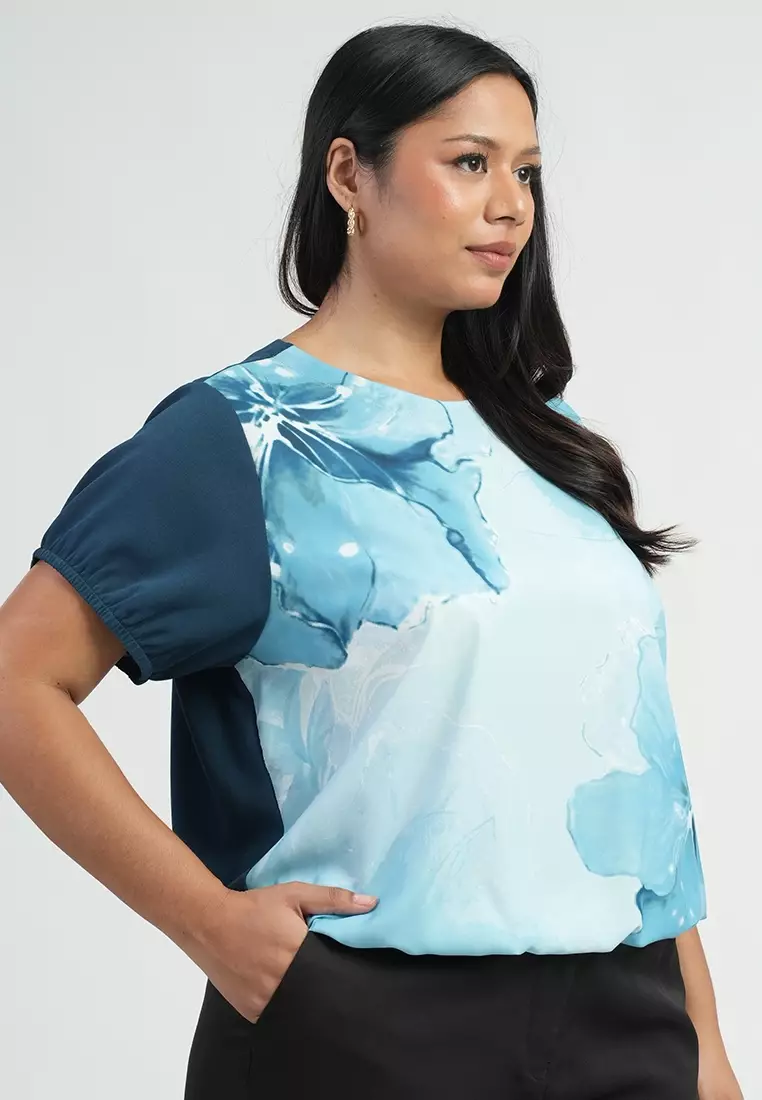 Milly by Paperdolls Alea Floral Printed Relaxed Blouse Top
