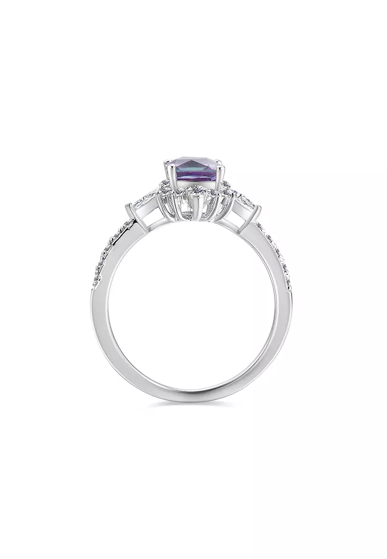 [ Alexandrite Collection ]  Moya Stella Alexandrite Ring WG - Cincin Alexandrite s925 by Her Jewellery
