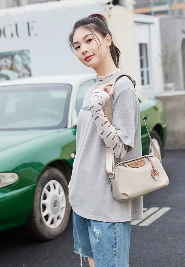 Ladies Nylon Crossbody Bag Large Size