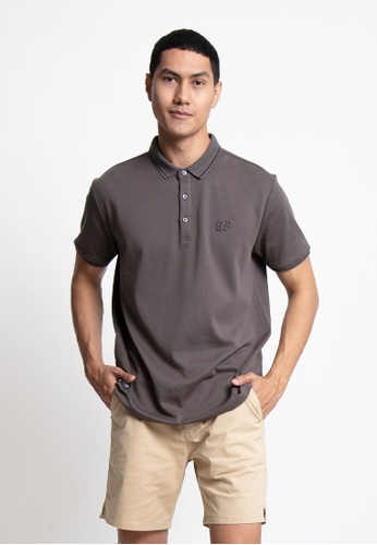 FOREST grey Forest Heavy Weight Premium Cotton Polo Tee 250gsm Interlock Knitted Polo T Shirt - 621161/621216-04Grey C7807AA015FF57GS_1
