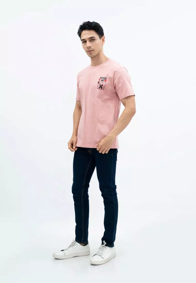 Houseofcuff T-shirt Kaos Motif Disclose Pendek Dusty Pink Size S-4XL