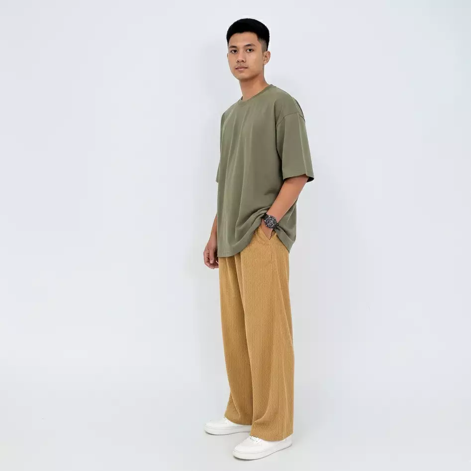 Raka Suede Corduroy Pants Coklat