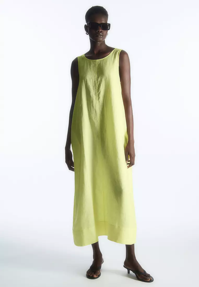 Buy COS Gathered Linen Dress 2024 Online ZALORA Philippines