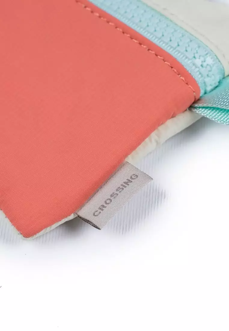 Crossing Tessa Colour Block Pouch Small - Coral/White Beige