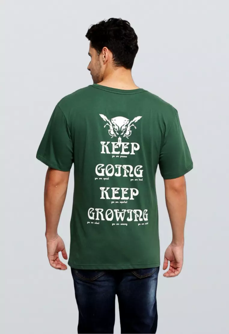 ACE Men's Organic Cotton Graphic T-Shirt Dark Green