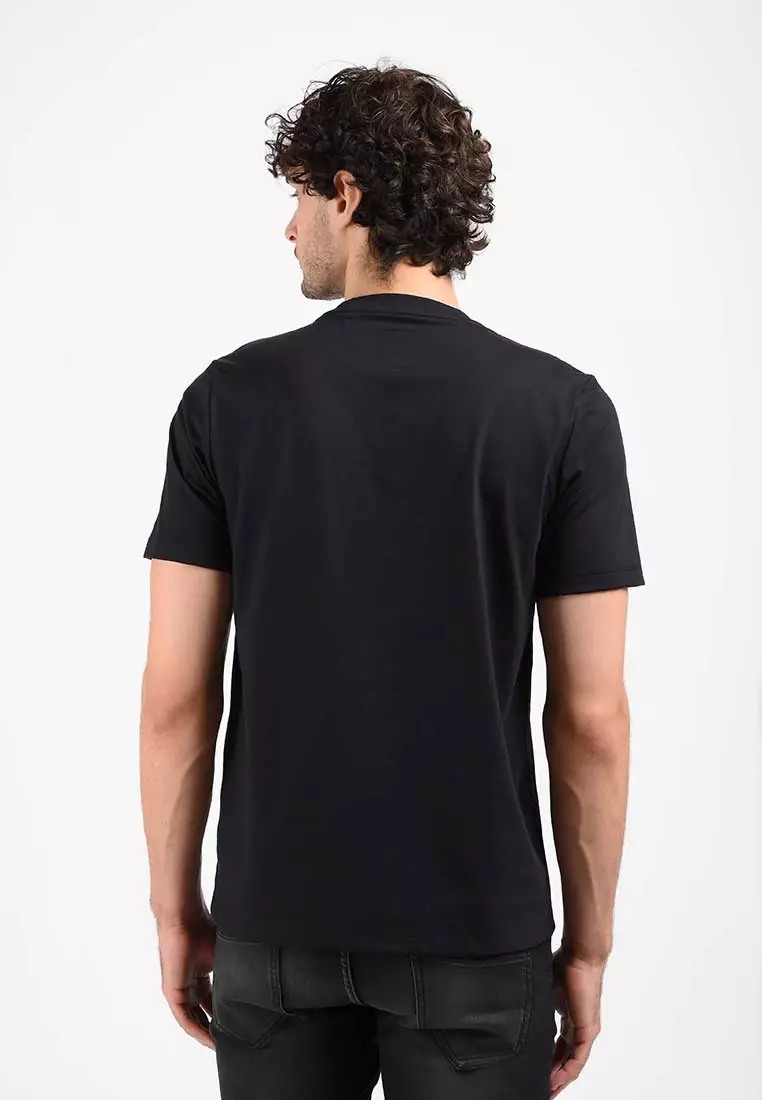 Manzone Kaos Lengan Pendek Pria Blak - Black