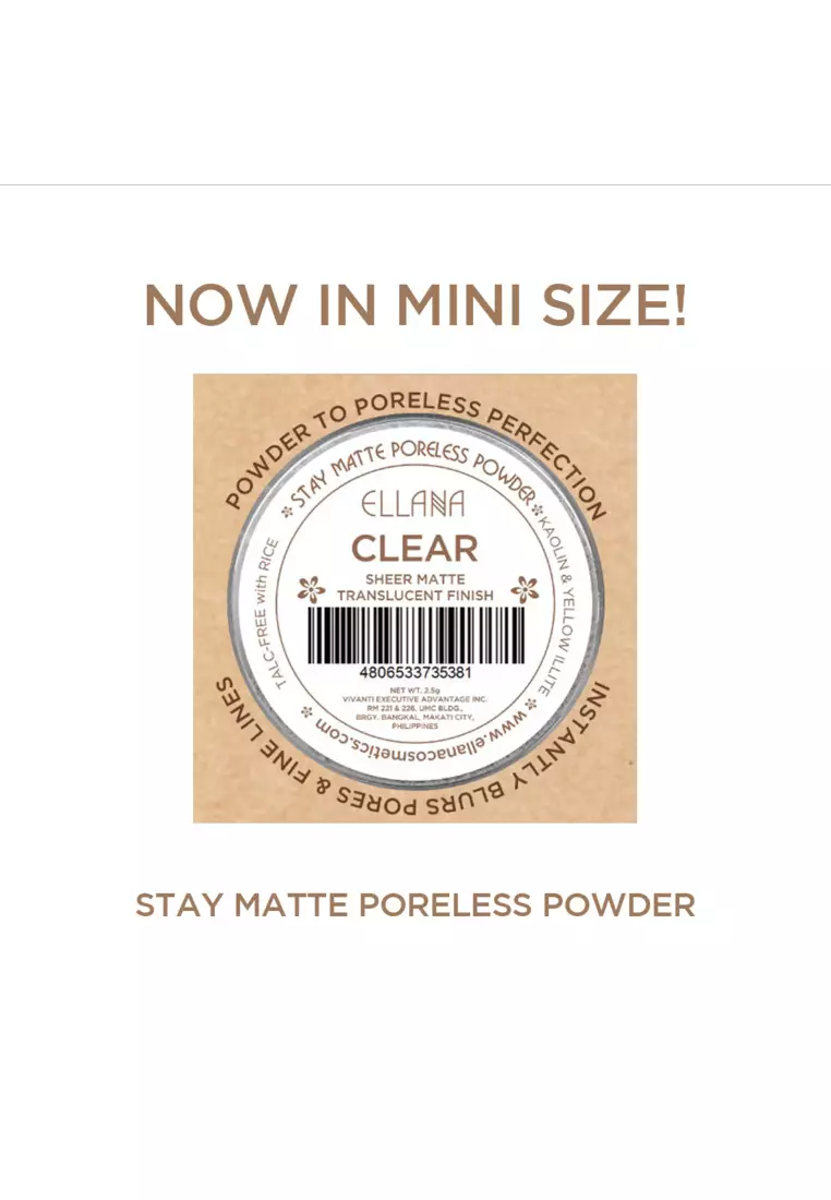 Discount on Ellana Mineral Cosmetics  shoes - SKU: Ellana Stay Matte Poreless Oil Control Powder | Prime & Set For Poreless Makeup With Kaolin Clay | C