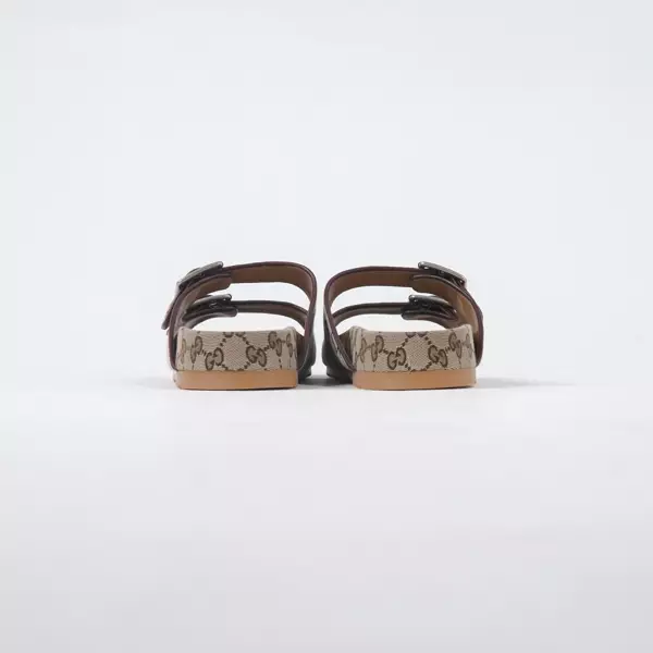 Sandal GUCCI GG MONOGRAM BEIGE STRAP SANDAL 100% ORIGINAL