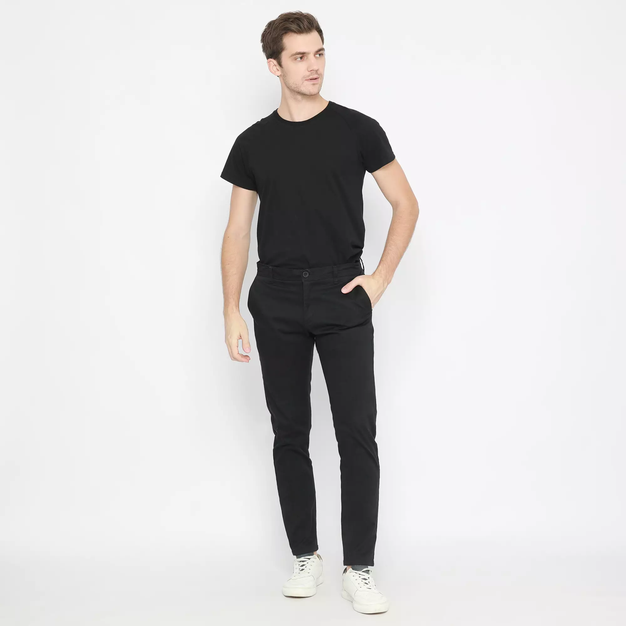 Platini Celana Chino Pria Panjang Black 61516