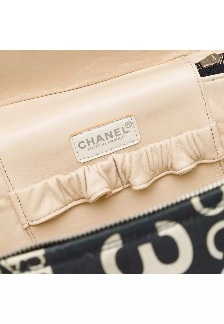 Pre-Loved Chanel By The Sea Line Coco Print Canvas Vanity Bag