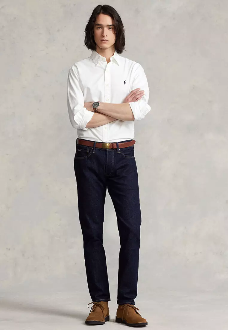 Classic Fit Garment-Dyed Oxford Long Sleeve Shirt