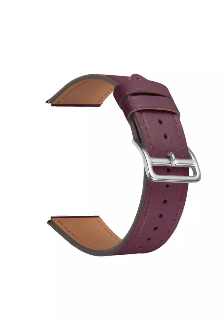 Kings Collection Burgundy Genuine Leather Apple Watch Band 38MM