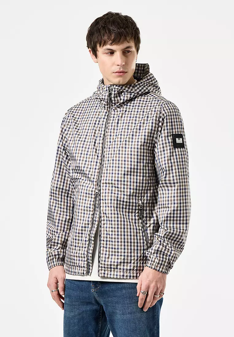 Weekend Offender MENS CAMPANIA CHECK STATEMENT CHECK WINDBREAKER