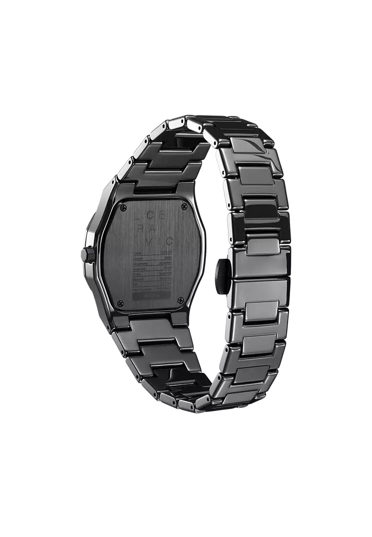 D1 Milano Ceramic 37MM - PURE BLACK - D1-CEBU01