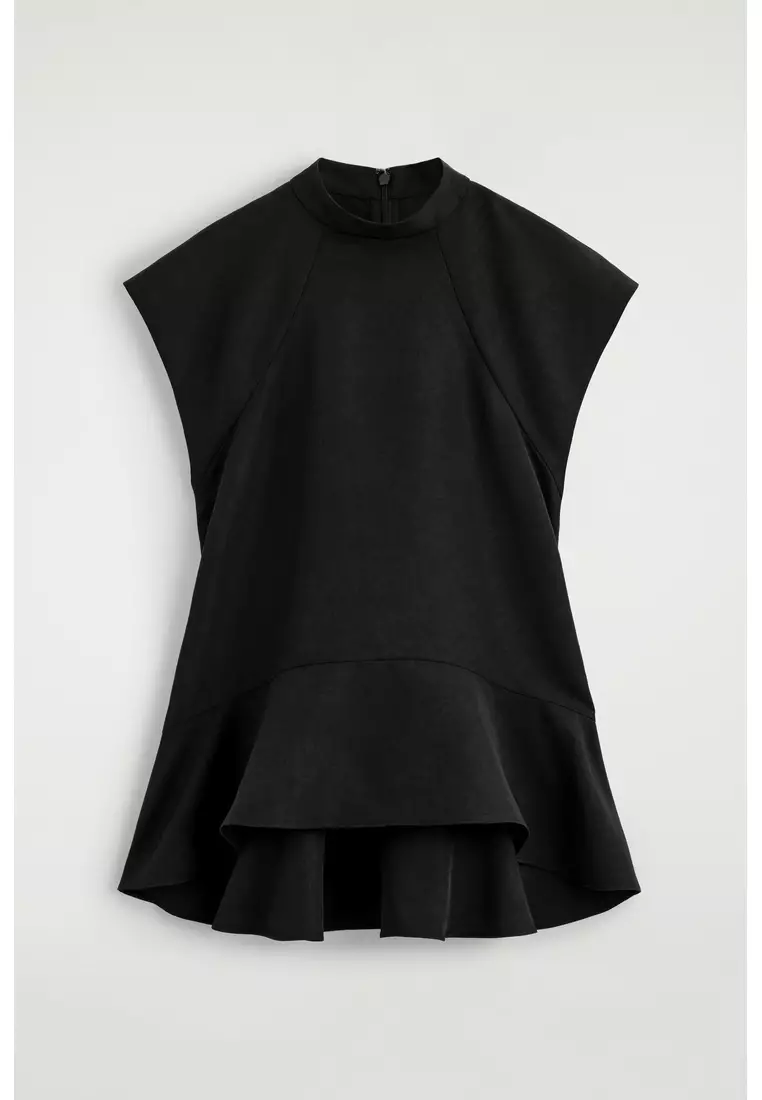 FLARED CAP-SLEEVE TOP