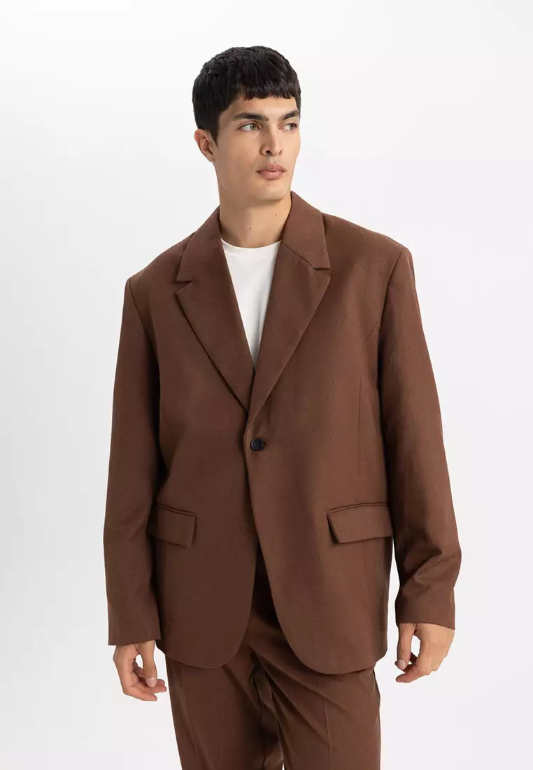 Jual DeFacto Single Breasted Blazer Jacket Original 2025 ZALORA