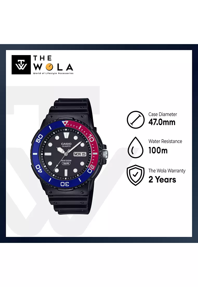 MRW-230H-1E2V Men Analog Watch Black Resin Strap